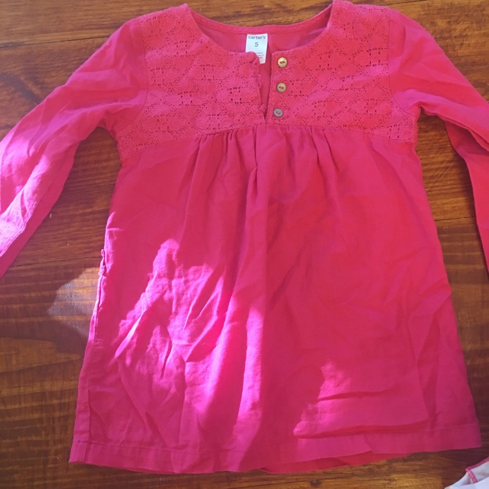 Girls carters size 5 pink tunic